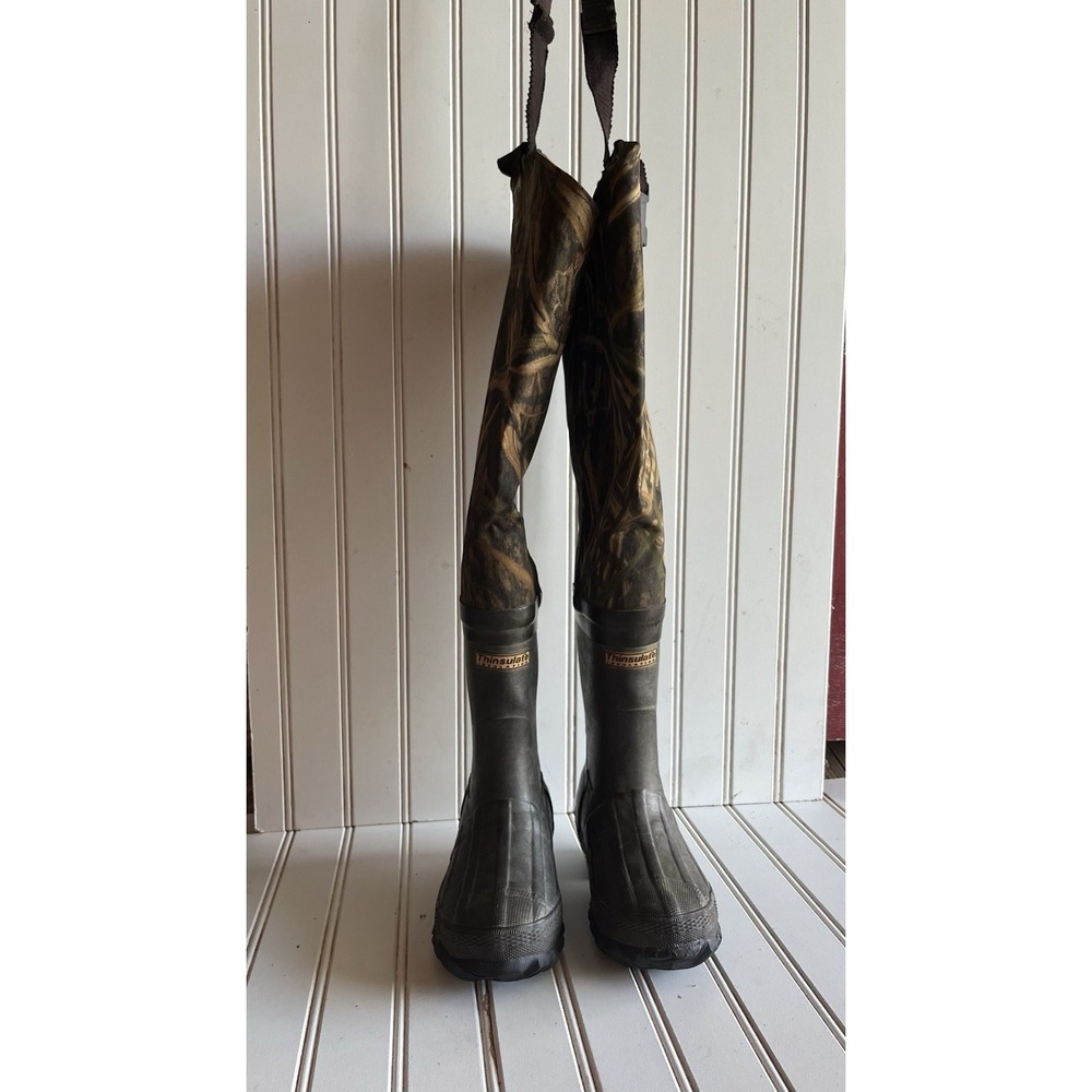 Hodgman Mossy Oak Camo Waders Kids Boots Size 11 Thinsulate Steel Shank